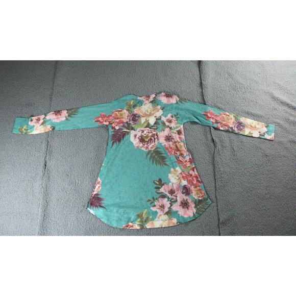 New Soft Surroundings Sweater Womens Xxs Tropical Floral Print V Neck USA - Picture 2 of 8